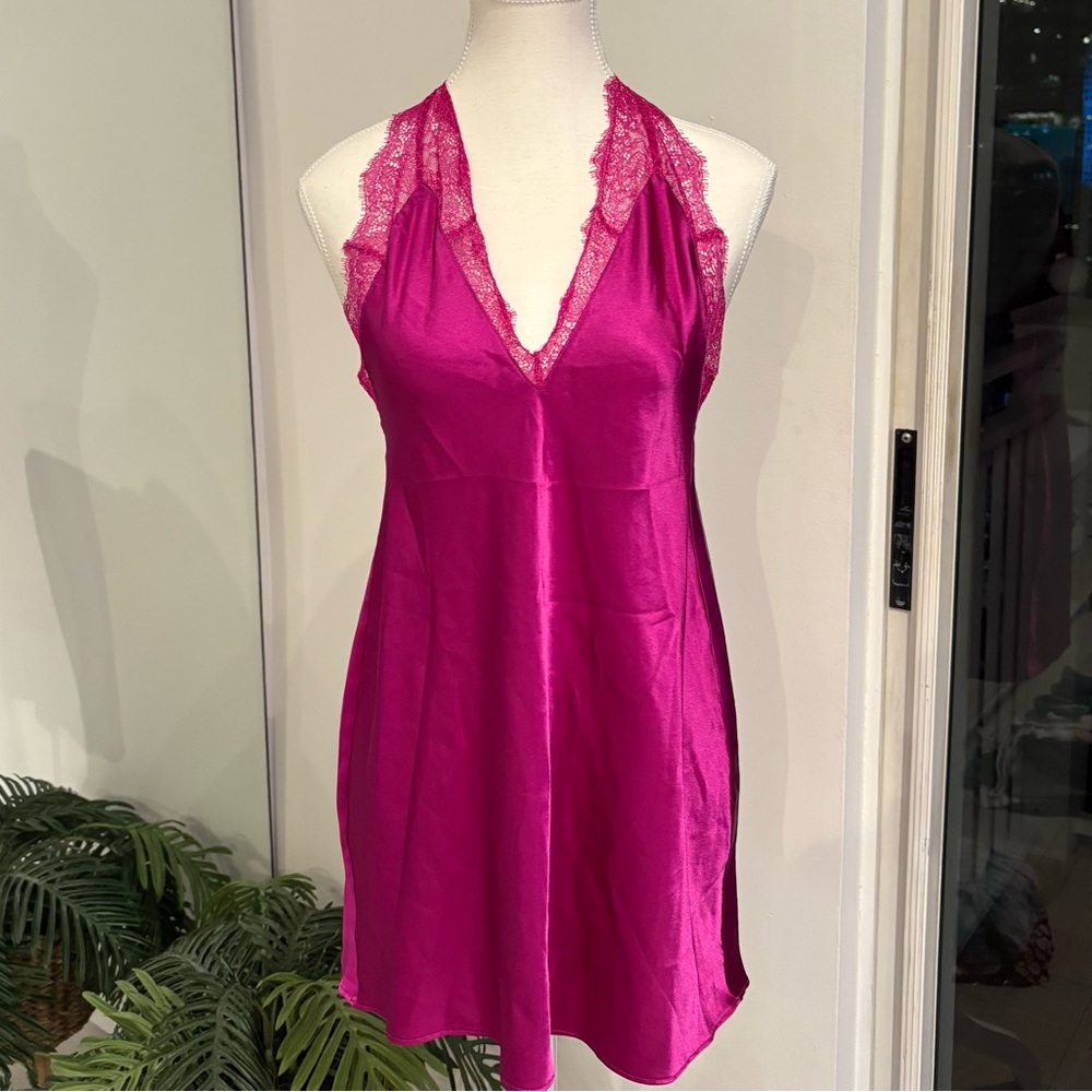 Victoria's Secret Pink Lace Trim Chemise